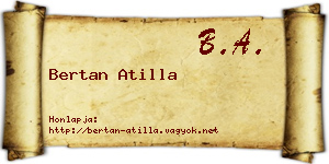 Bertan Atilla névjegykártya